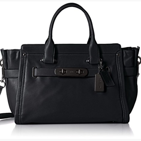 Coach 37732 Soft Grain Coach Soft Swagger Dk Navy - Picture 1 of 14